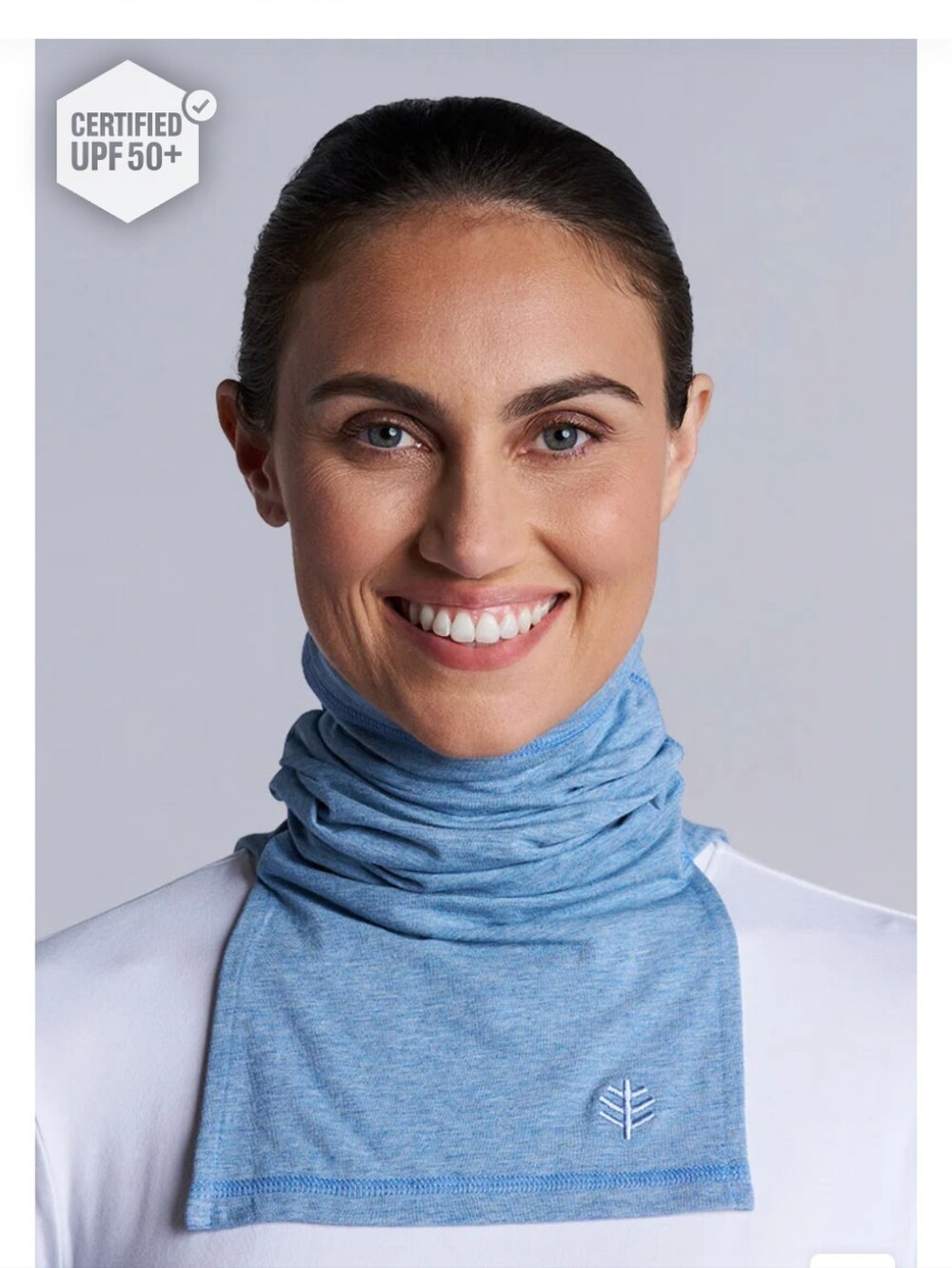 Coolibar Heather Sky Blue Sun Gaiter